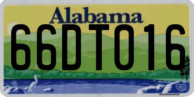 AL license plate 66DT016