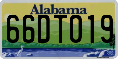 AL license plate 66DT019