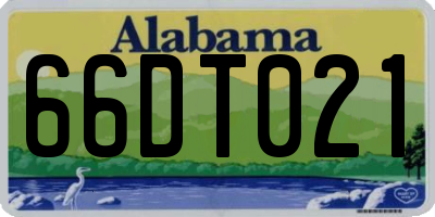 AL license plate 66DT021