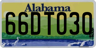 AL license plate 66DT030