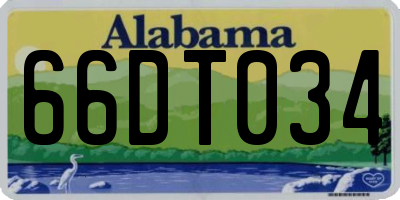 AL license plate 66DT034