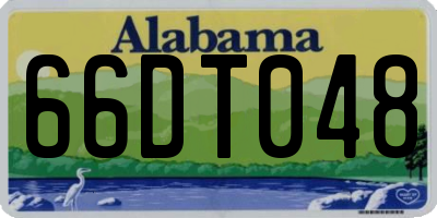 AL license plate 66DT048