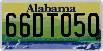 AL license plate 66DT050