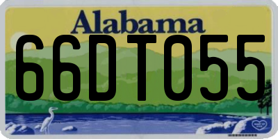 AL license plate 66DT055