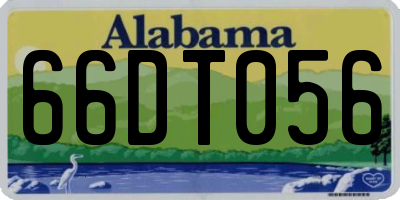 AL license plate 66DT056