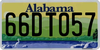 AL license plate 66DT057