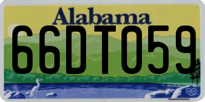 AL license plate 66DT059