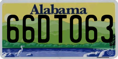 AL license plate 66DT063