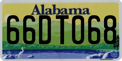 AL license plate 66DT068