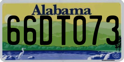 AL license plate 66DT073