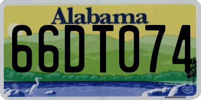AL license plate 66DT074