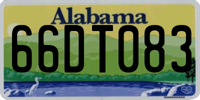 AL license plate 66DT083
