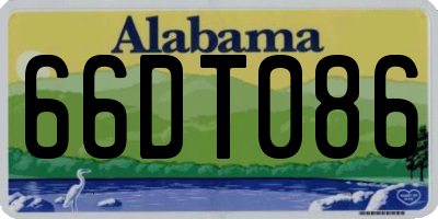 AL license plate 66DT086
