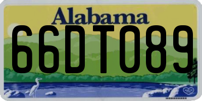 AL license plate 66DT089