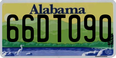 AL license plate 66DT090