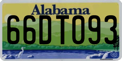 AL license plate 66DT093