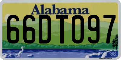 AL license plate 66DT097