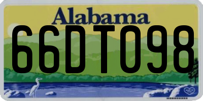 AL license plate 66DT098