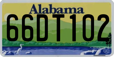 AL license plate 66DT102