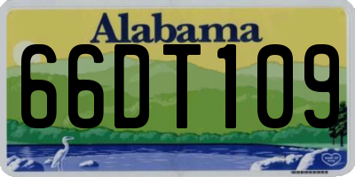 AL license plate 66DT109