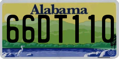 AL license plate 66DT110