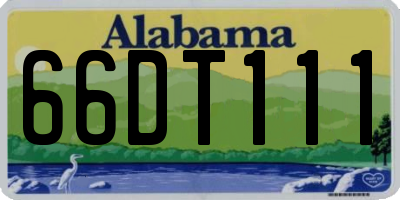 AL license plate 66DT111