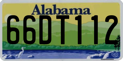 AL license plate 66DT112