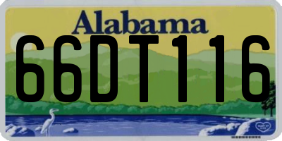 AL license plate 66DT116