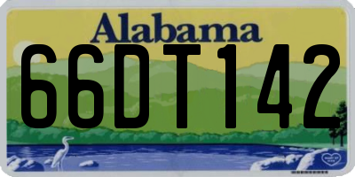 AL license plate 66DT142