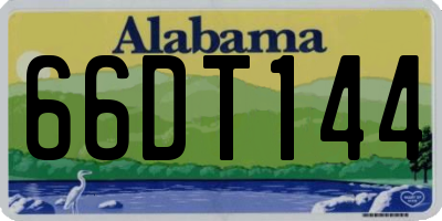 AL license plate 66DT144