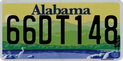 AL license plate 66DT148