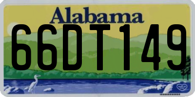 AL license plate 66DT149