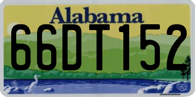 AL license plate 66DT152