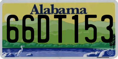 AL license plate 66DT153