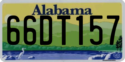 AL license plate 66DT157