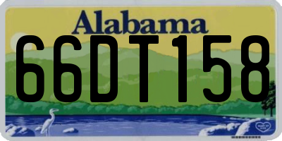 AL license plate 66DT158