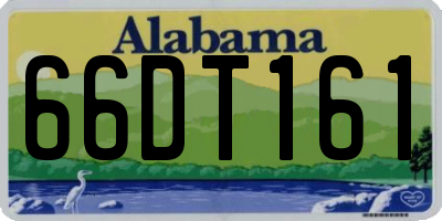 AL license plate 66DT161