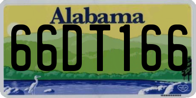 AL license plate 66DT166