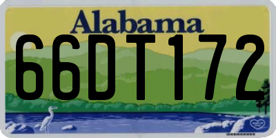 AL license plate 66DT172