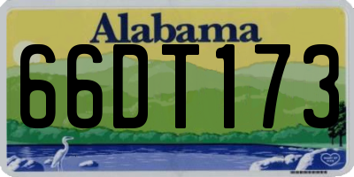 AL license plate 66DT173