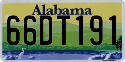 AL license plate 66DT191