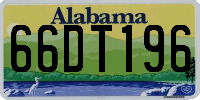 AL license plate 66DT196