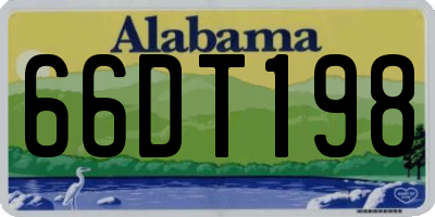 AL license plate 66DT198