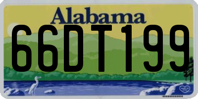 AL license plate 66DT199