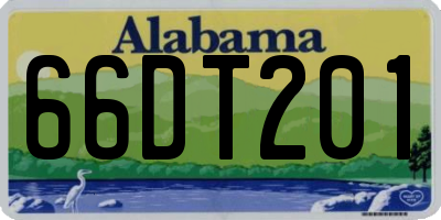 AL license plate 66DT201