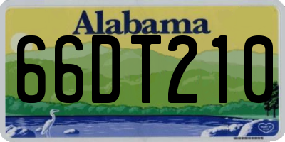AL license plate 66DT210
