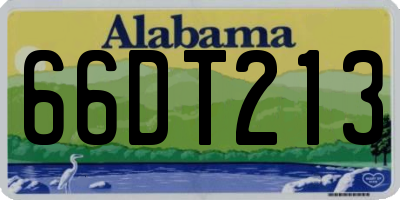 AL license plate 66DT213