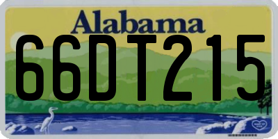 AL license plate 66DT215