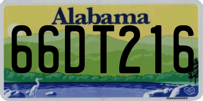 AL license plate 66DT216