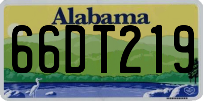 AL license plate 66DT219
